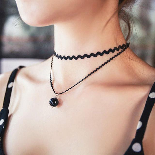 Чокер для дівчини чорний Київ - фото 2