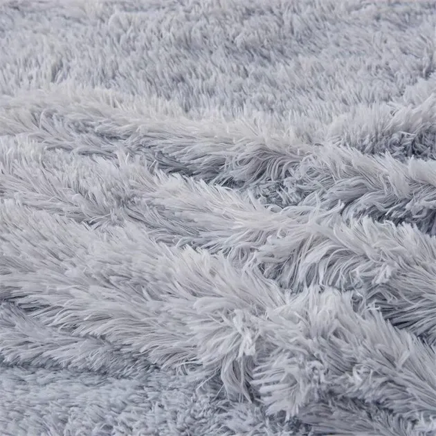 Постільна білизна зимова Верх хутро, внутрішня частина бавовна Сірий Двоспальний 180х215 см Київ - фото 4