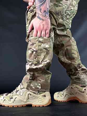 Тактичні чоловічі штурмові штани мультикам з наколінниками , демісезонні військові штани Львів