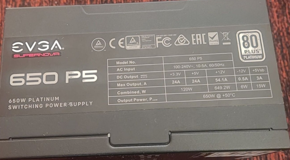 Блок живлення evga supernova p5 650w 80+ platinum. Харків - фото 2