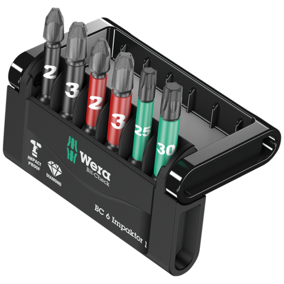 Набір ударних біт PH/PZ/Torx Wera з алмазним покриттям 6шт. 05057695001 Одеса