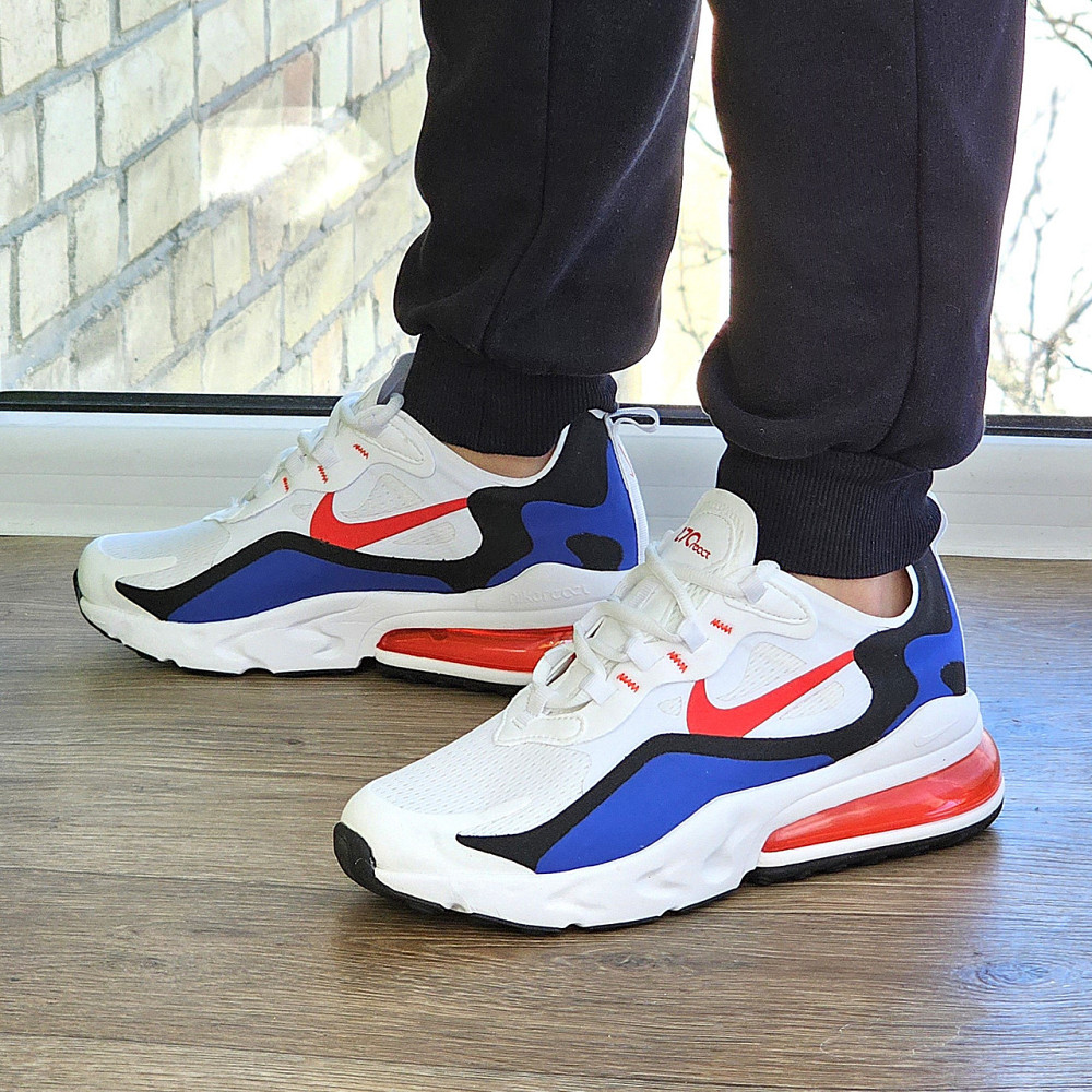 Кроссовки Nike 270 Сеточка Мужские Белые Найк с Амортизацией Летние (размеры: 41,42,43,44,45) Видео Обзор Днепр - изображение 3