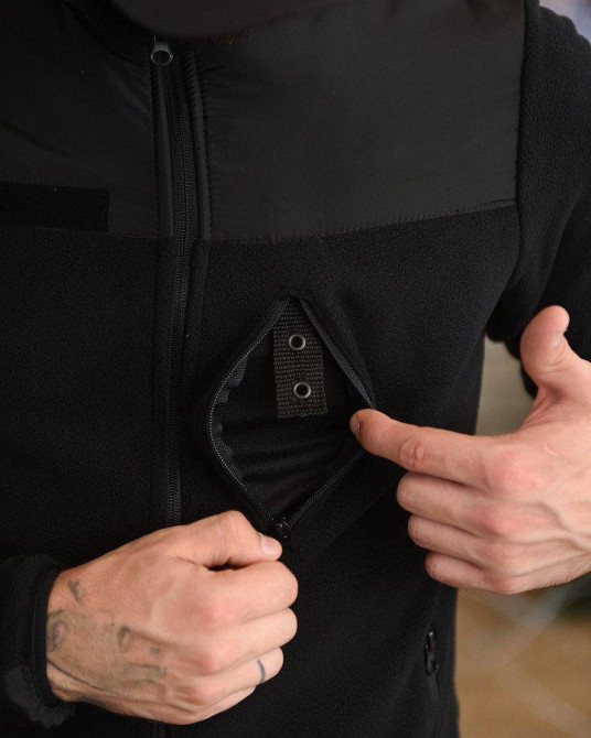 Флісування чорна поліція під жетон і шеврон Одеса - фото 5