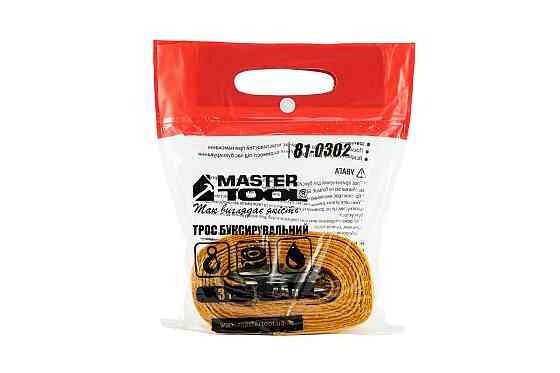 Трос буксировочный MASTERTOOL 3 т 4.5 м 50 мм полиэстер 81-0302 Ровно