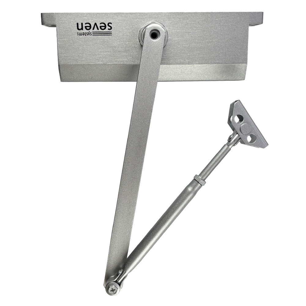 Доводчик двери от 75 до 100 кг SEVEN DC-7744HP silver (с механизмом фиксации) Киев - изображение 9