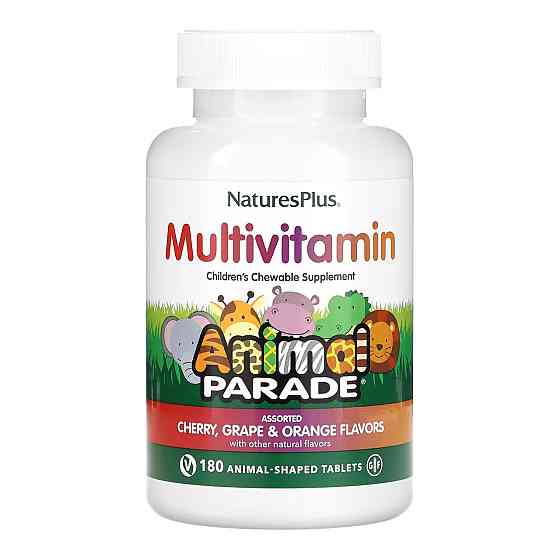 Мультивітаміни для дітей Animal Parade 180 жувальних таблеток асорті Київ