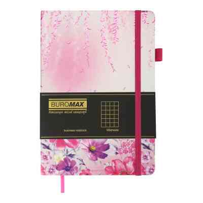 Книга записна Buromax Cherie 96 аркушів А5 у клітинку рожевий (BM.295105-10) Вінниця