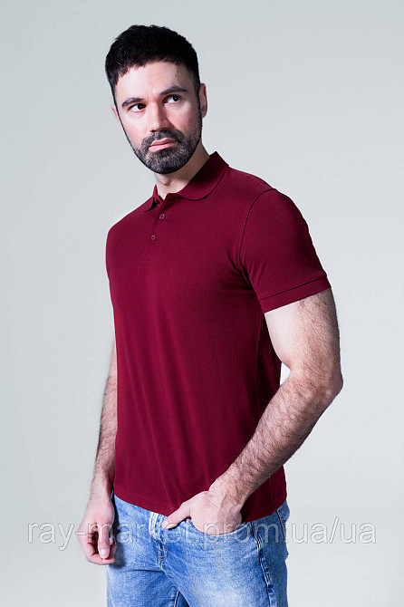 Поло классическое Stedman Lux Polo мужское бордовое (ST9060-BOD) XXL Киев - изображение 3