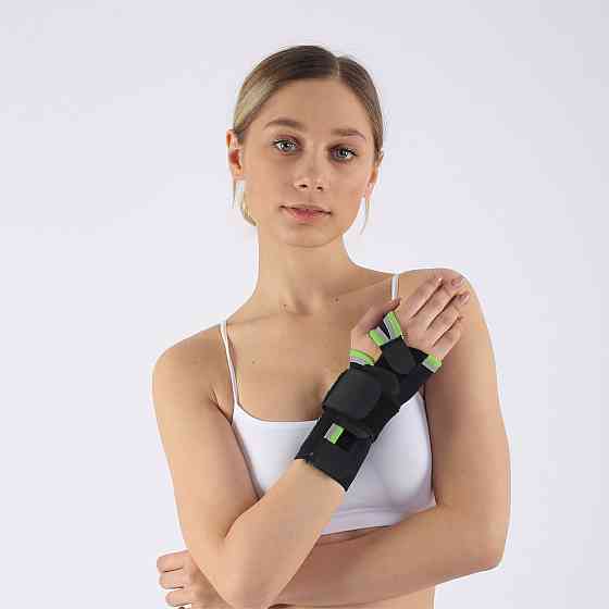 Бандаж на зап'ястя довгий з металевою пластиною на ЛІВУ руку HS19 ортез на зап'ястя Розмір L Кам'янець-Подільський