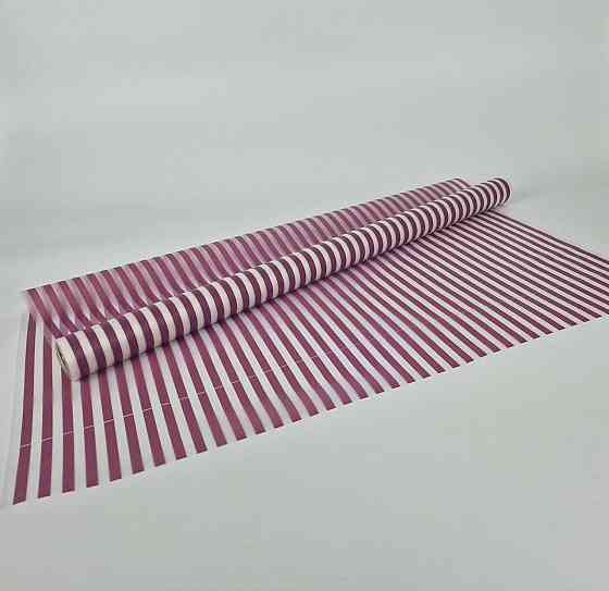 Рулон 10 м тонований матовий з рис. "Смужки" (7) плівка для квітів (h680) No 4 БОРДО (1 шт.) Харків