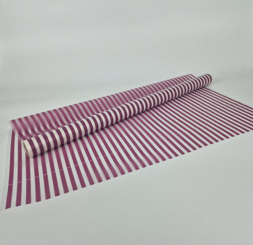 Рулон 10 м тонований матовий з рис. "Смужки" (7) плівка для квітів (h680) No 4 БОРДО (1 шт.) Харків - фото 1