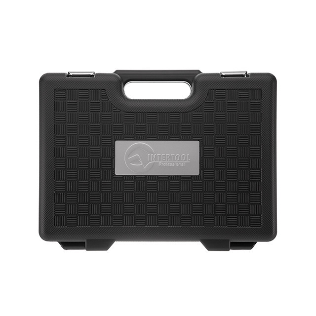 Набір інструментів, проф., 1/2" + 1/4", Cr-V, 72 од., головки: 4-27 мм, біти 33 од., кейс INTERTOOL ET-6072 Київ - фото 8