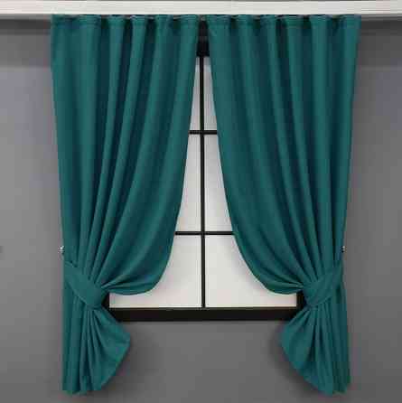 Комплект штор коротких VR-Textil Bagema Rvs № 1297ш 130х170 см 2 шт Изумрудный (35-0123) Киев