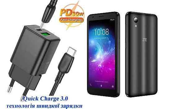 Зарядное устройство Dual Port 30W для смартфона ZTE Blade L8 Киев