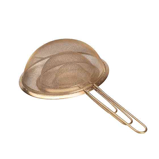 Zhongjing Набір ситечок 3 штуки для чаю, круп і борошна 8,14 і 20 см з нержавіючої сталі Золоти Коломия