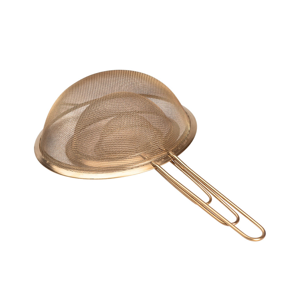 Zhongjing Набір ситечок 3 штуки для чаю, круп і борошна 8,14 і 20 см з нержавіючої сталі Золоти Коломия - фото 4