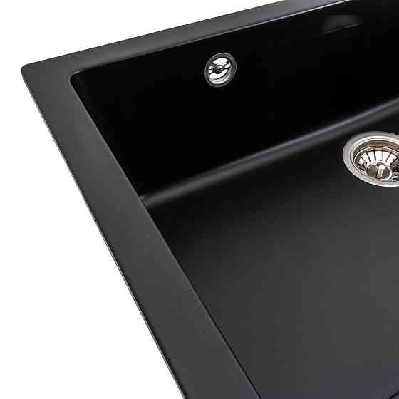 Гранітна мийка для кухні Platinum 7945 Paruana матова Чорна Коломия