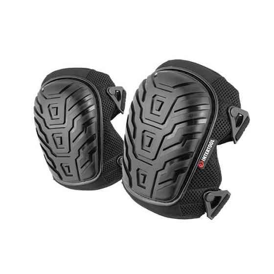 Наколенники защитные, накладки противоскользящие из ПВХ, ткань 600D, гелевые подушки, неопреновые ремни INTERTOOL SP-0053 Киев