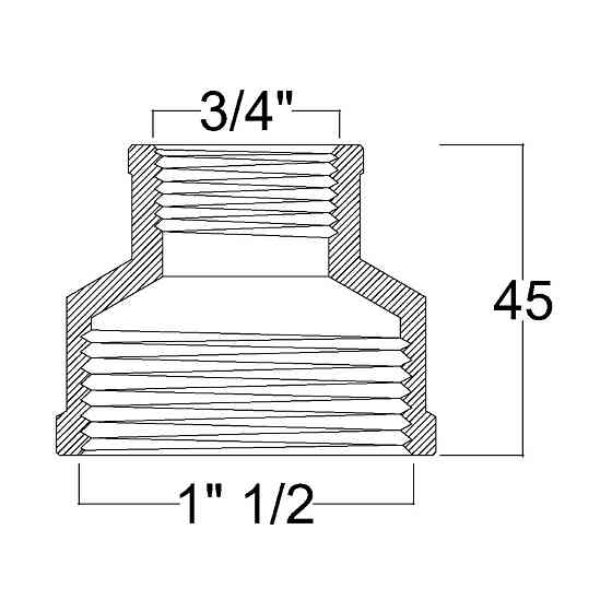 Муфта редукова Thermo Alliance Forte 1 1/2х3/4" ВВ SF3574020 Київ