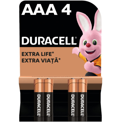 Батарейка Duracell AAA лужні 4 шт. в упаковці (5000394052543 / 81545421) Вінниця - фото 1