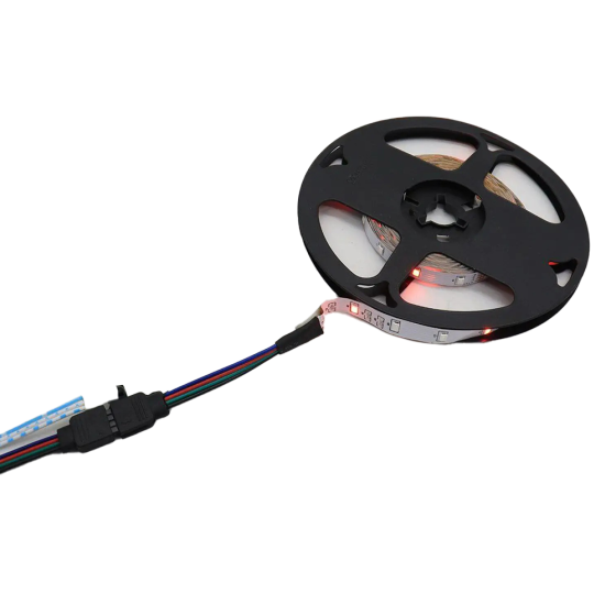 Світлодіодна стрічка 5м, 3528 з пультом і блоком живлення / Гнучка самоклеюча RGB стрічка Київ