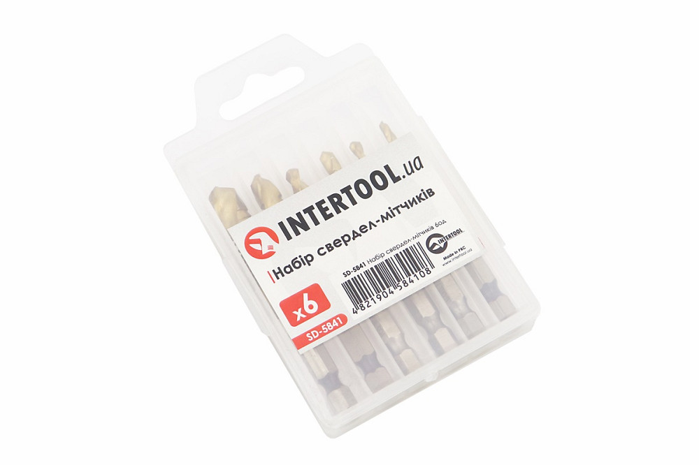 Набір свердл-мітчиків по металу 6шт M3X0,5/M4X0,7/M5X0,8/M6X1,0/M8X1,25/M10X1,5мм HSS SD-5841 Київ - фото 2