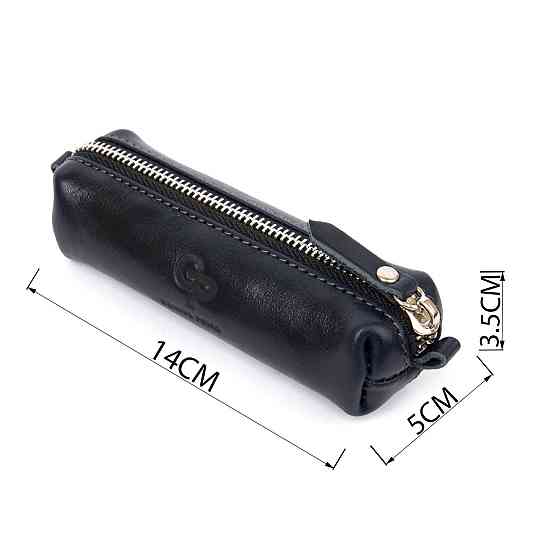 Шкіряна практична ключниця GRANDE PELLE 11340 Темно-синій Київ