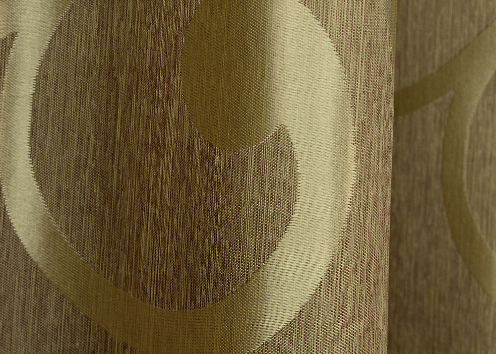 Комплект готовых штор VR-Textil Жаккард № 1532ш Золотистый 150х270 см 2 шт (33-0405) Киев - изображение 8