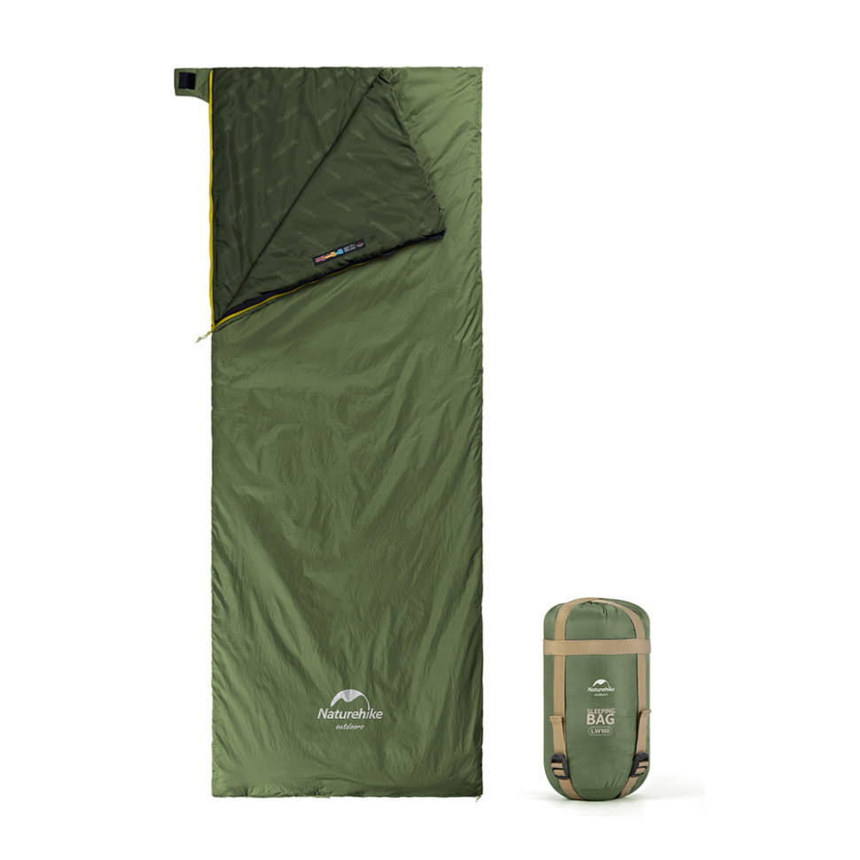 Спальный мешок Naturehike LW180 Mini NH21MSD04, левый, XL, темно-зеленый Ровно - изображение 1