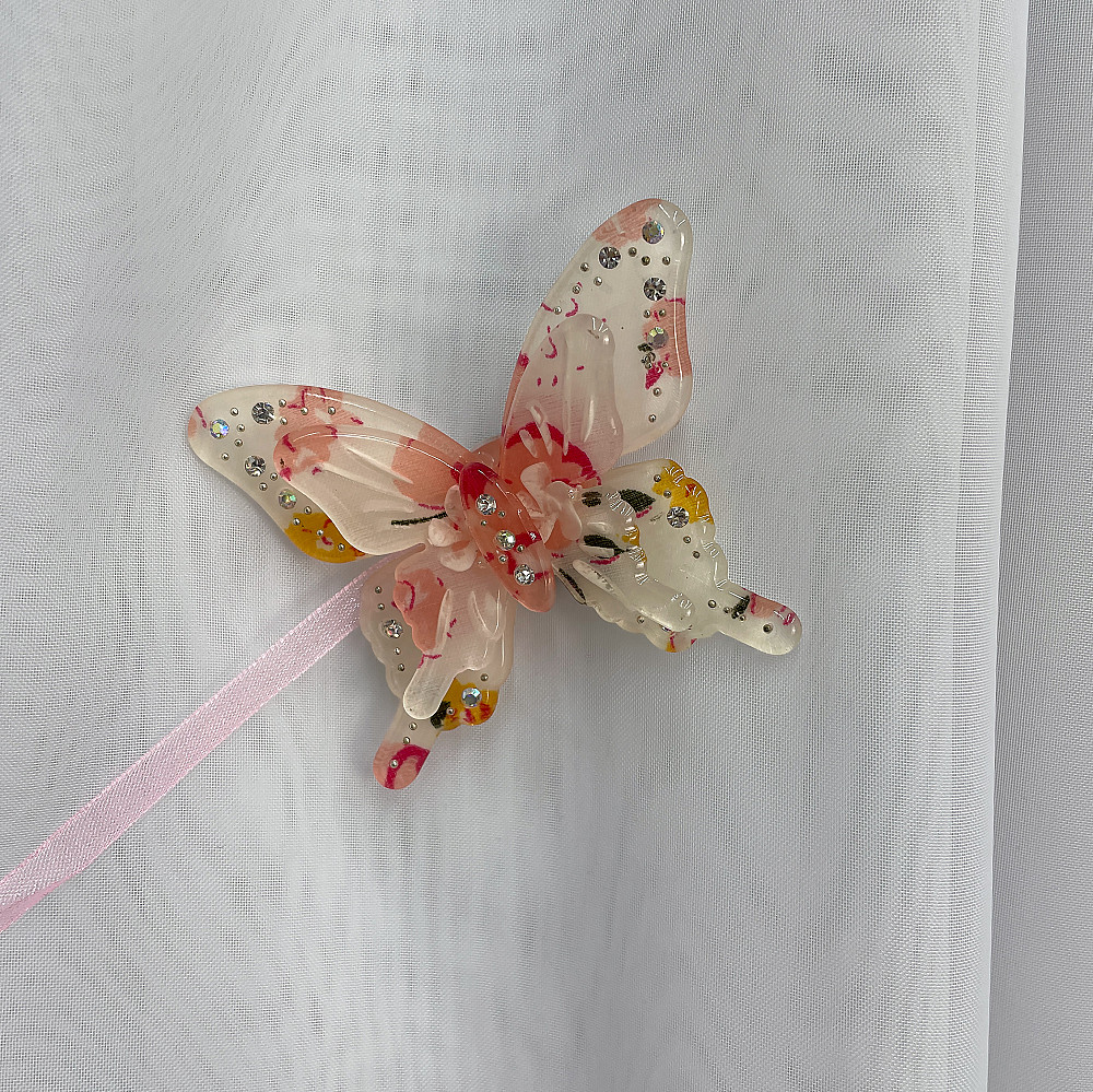 Магниты для штор и гардин Бабочка Люси набор 2 шт Розовый (81-172) Киев - изображение 2