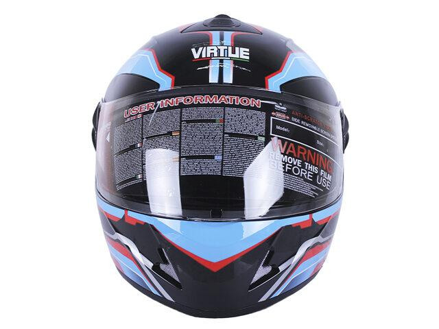 Шолом мотоциклетний інтеграці MD-800 (чорно-блакитний, size L) Мукачево - фото 2