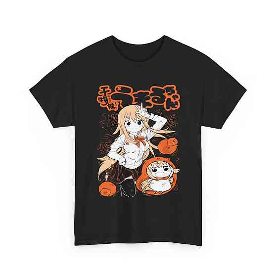 Футболка для хлопчика з аніме принтом Аніме Гірл Хімоуто Умару оверсайз (зріст від 165 до 180) Чорний AnimeJ0381m Дніпро