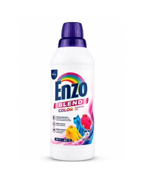 Рідкий засіб для прання DELUXE Enzo Blend Color Gel гель для прання кольорової білизни 0.95 л 31 прання Львів - фото 1