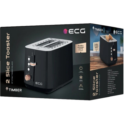 Тостер ECG ST 2768 Timber Black Винница - изображение 6