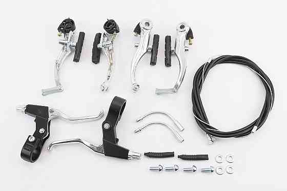 Гальмо V-brake 115мм (2 колеса) з ручками, тросами, алюмінієве Киев