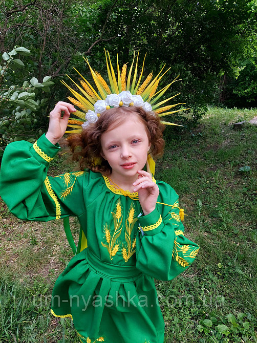 Віночок з колосками та стрічками Обідок обруч з квітами "Колоски" Кривий Ріг - фото 2