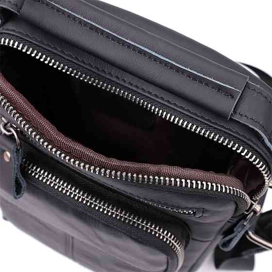 Деловая мужская сумка из натуральной кожи Черный (Vintage) Киев