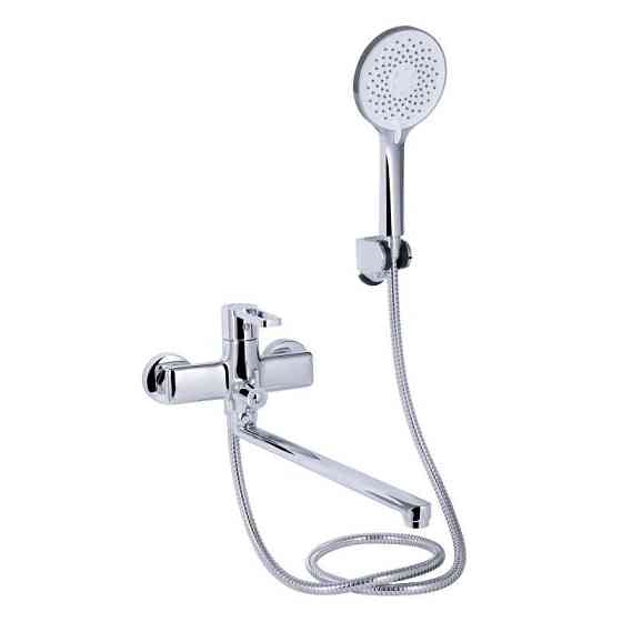 Смеситель для ванны Qtap Taurus c душевым гарнитуром QTTAU260CRM45663 Chrome Киев