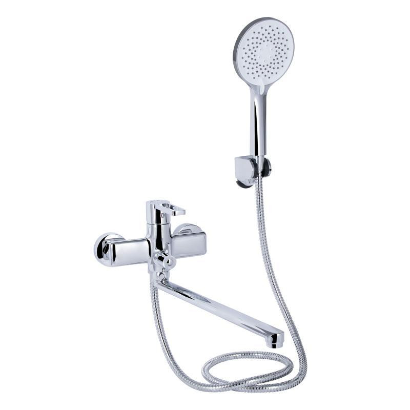 Смеситель для ванны Qtap Taurus c душевым гарнитуром QTTAU260CRM45663 Chrome Киев - изображение 1