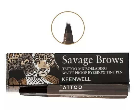 Вологостійкий олівець-фарба для брів Мікроблейдинг Keenwell Savage Brows FW12 2 мл Дніпро