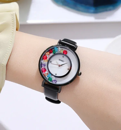 Женские наручные часы Skmei 2041 Diamonds (Черный) Киев