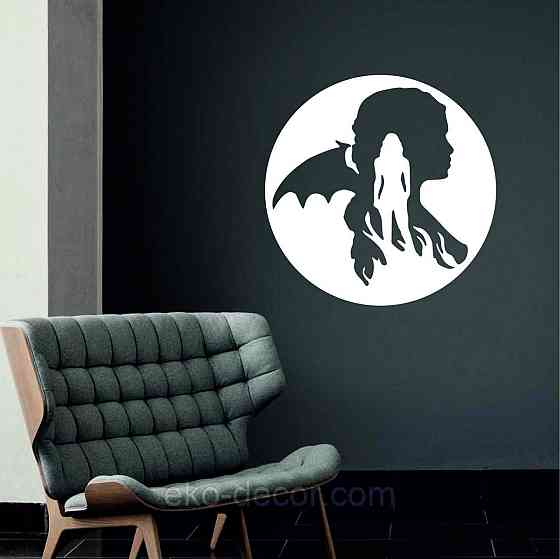 Декоративное настенное Панно «Ангел и Демон», Декор на стену 50*50 см, Белый Киев