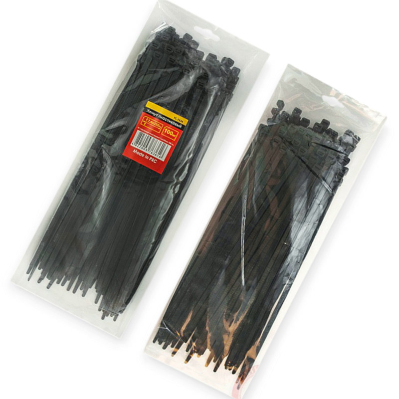 Хомут 200 x 3,6 чорний пластиковий Мукачево - фото 1