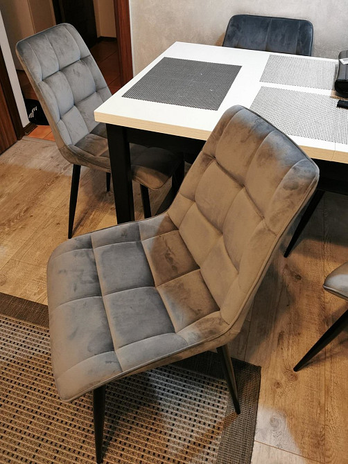 Стілець CHIC VELVET чорний каркас/сірий BL.14 Київ - фото 9