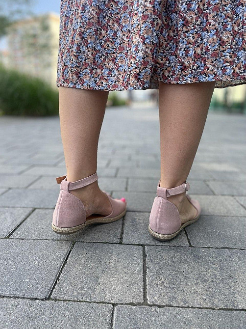 M.KRAFT Босоніжки жіночі пудрові літні M.KRAFT 0532 натуральна замша / Замшеві босоніжки на низ Коломыя - изображение 4