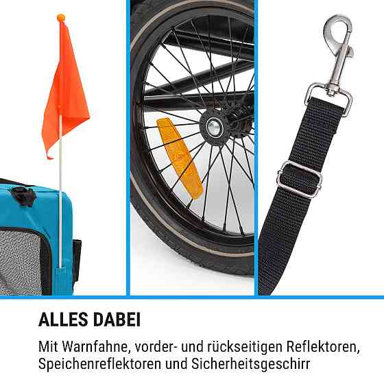 Husky Vario Причіп для перевезення собак 2-в-1 Багі для собак приблизно 240 л 600D Синій Оксфорд Синій (Німеччина, Рівне