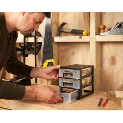 Ящик для інструментів Stanley вертикальний з 3-ма висувними відділеннями, пластмасовий, 215x151x189 мм (STST40710-1) Вінниця