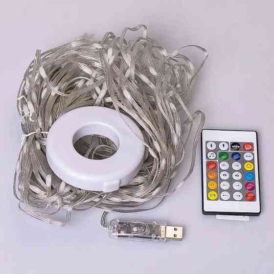 Гірлянда Smart 200 LED 2 м, прозора, мультиколор Київ