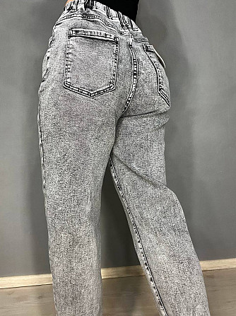 Джинси жіночі V&D 5011 МОМ jeans comfort резинка на талії стрейчеві полегшені світло сірі, світло-сі Одеса - фото 7