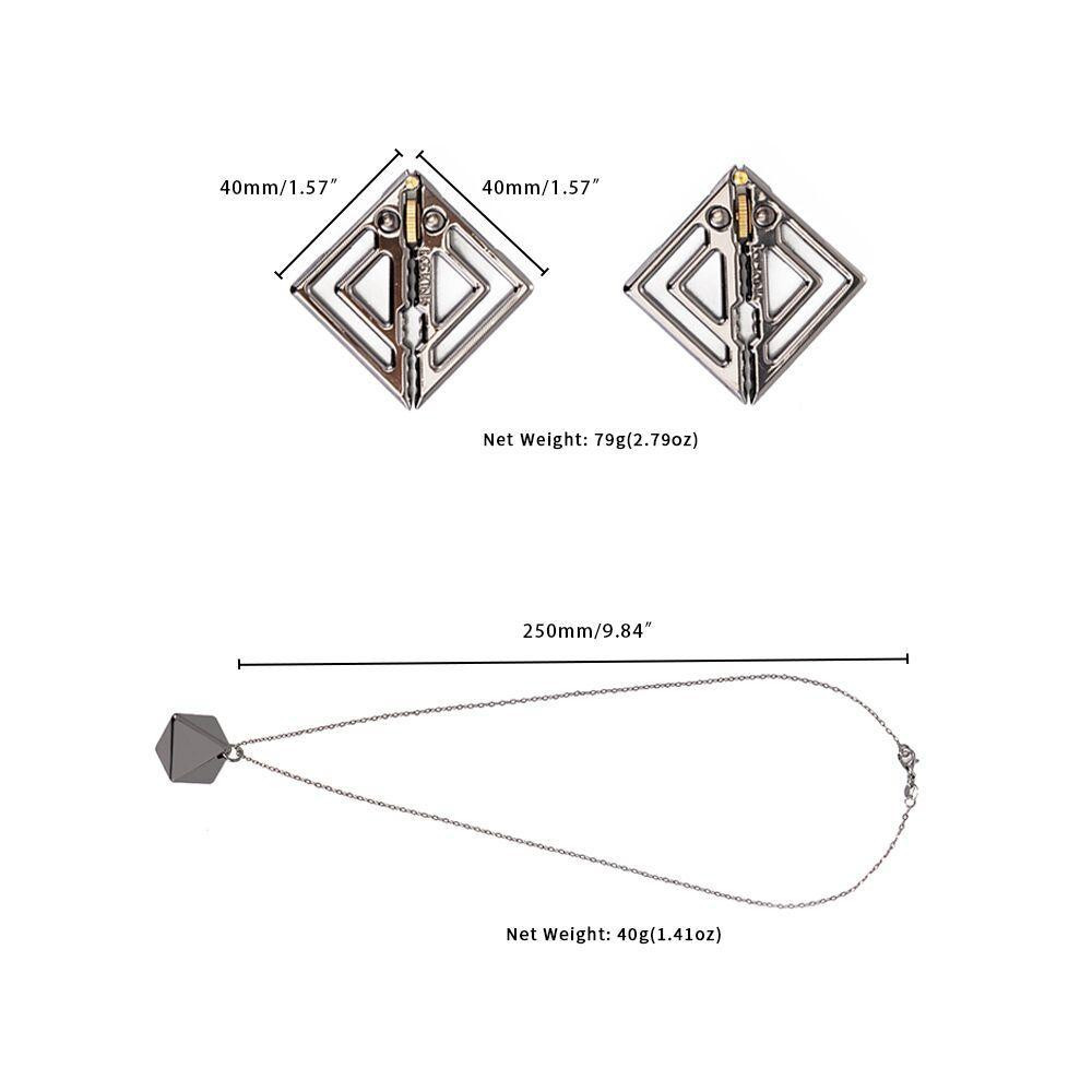 Затискачі для сосків із важкою підвіскою LOCKINK Adjustable Nipple Clamps with Heavy Pendant — Grey Sex Aura Київ - фото 9